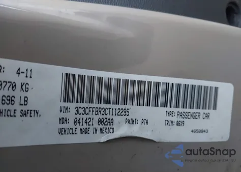 2012 Fiat 500 Sport z USA, uszkodzony, nr VIN 3C3CFFBR3CT112295